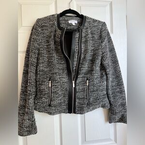 Calvin Klein Women's Black and White Tweed Jacket
